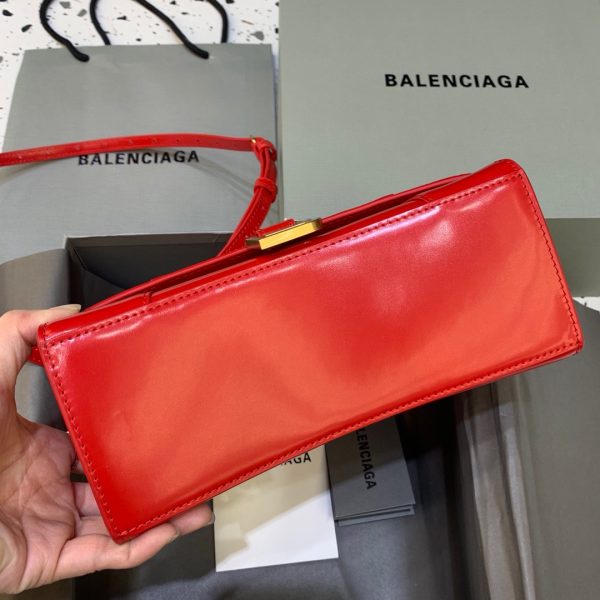 3 balenciaga hourglass small handbag in bright red for women womens bags 9in23cm 5935461qj4m6406 9988