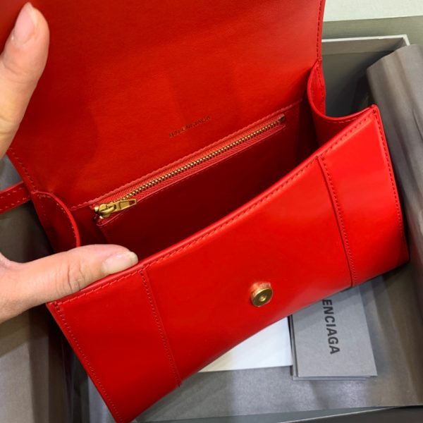 9 balenciaga hourglass small handbag in bright red for women womens bags 9in23cm 5935461qj4m6406 9988