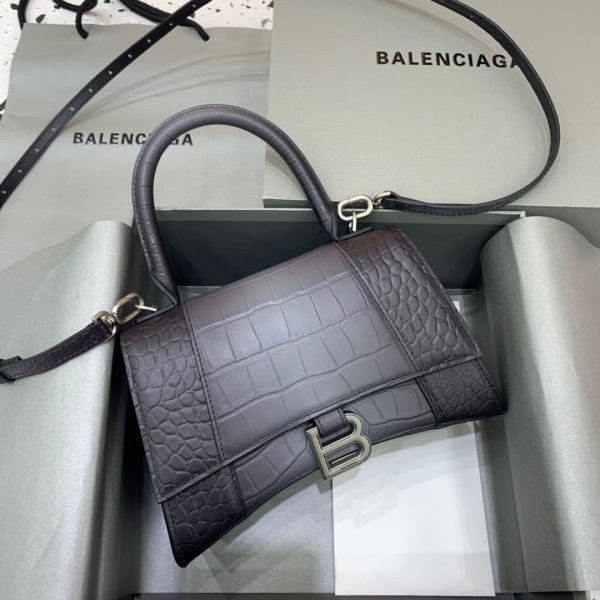 5 balenciaga hourglass small handbag in dark grey for women womens bags 9in23cm 5935462107u1309 9988
