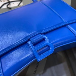 balenciaga hourglass small handbag in dark blue for women womens Turnlock bags 9in23cm 9988