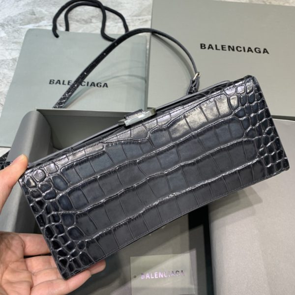 balenciaga hourglass small handbag in dark grey for women womens Turnlock bags 9in23cm 5935461lr6y1309 9988
