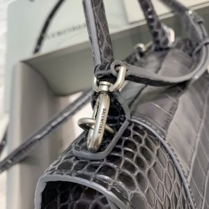 5 balenciaga hourglass small handbag in dark grey for women womens Turnlock bags 9in23cm 5935461lr6y1309 9988