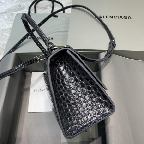 9 balenciaga hourglass small handbag in dark grey for women womens Turnlock bags 9in23cm 5935461lr6y1309 9988