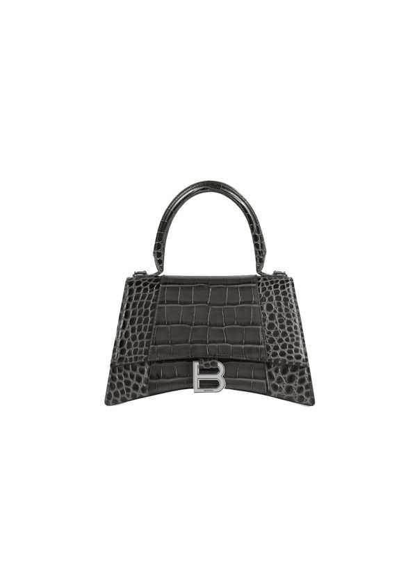11 balenciaga hourglass small handbag in dark grey for women womens Turnlock bags 9in23cm 5935461lr6y1309 9988