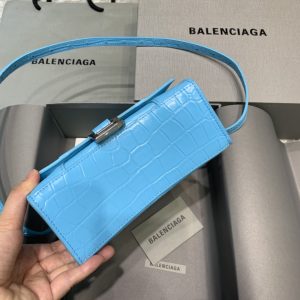 1 balenciaga hourglass small handbag in blue for women womens bags two-way 9in23cm 9988 1
