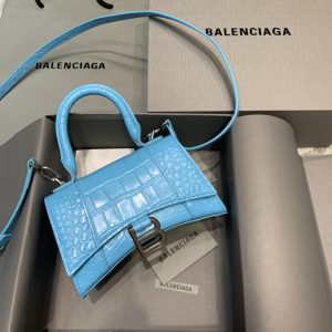 2 balenciaga hourglass small handbag in blue for women womens bags two-way 9in23cm 9988 1