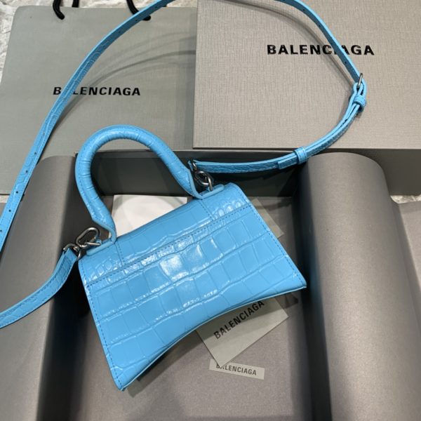 3 balenciaga hourglass small handbag in blue for women womens bags 9in23cm 9988 1