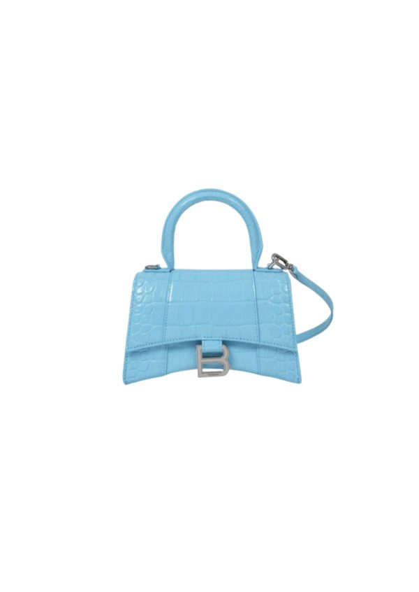 4 balenciaga hourglass small handbag in blue for women womens bags 9in23cm 9988 1