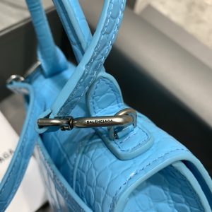 6 balenciaga hourglass small handbag in blue for women womens bags 9in23cm 9988 1