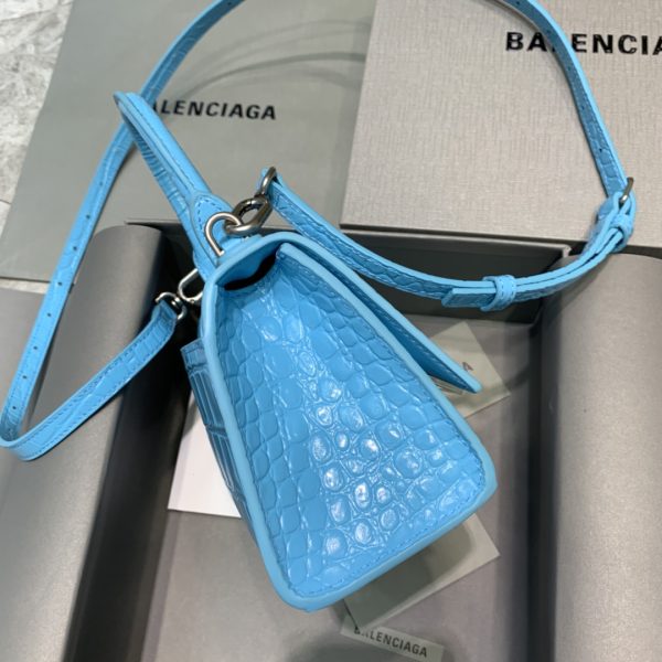 7 balenciaga hourglass small handbag in blue for women womens bags two-way 9in23cm 9988 1