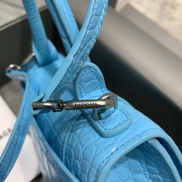 13 balenciaga hourglass small handbag in blue for women womens bags two-way 9in23cm 9988 1