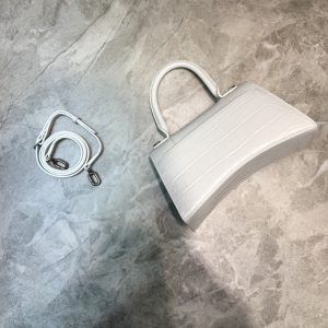1-Balenciaga Hourglass Small Handbag In White For Women Womens Bags 9In23cm 5935461Lr6y9016   9988