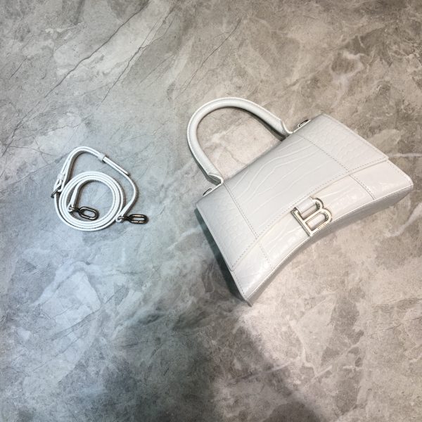 7 balenciaga hourglass small handbag in white for women womens bags 9in23cm 5935461lr6y9016 9988