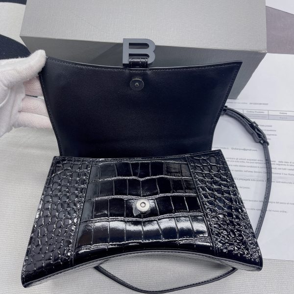 5 balenciaga hourglass small handbag in black for women womens bags 9in23cm 9988