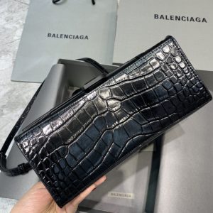 7 balenciaga hourglass small handbag in black for women womens bags 9in23cm 9988