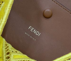 5 fendi baguette yellow with embroidery medium bag for woman 28cm11in 9988