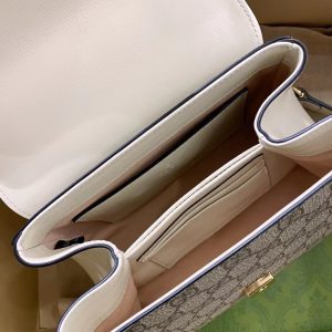 2-Gucci Horsebit 1955 Mini Bag White For Women Womens Bags 8.7In22cm Gg 703848 92Tck 9761   9988