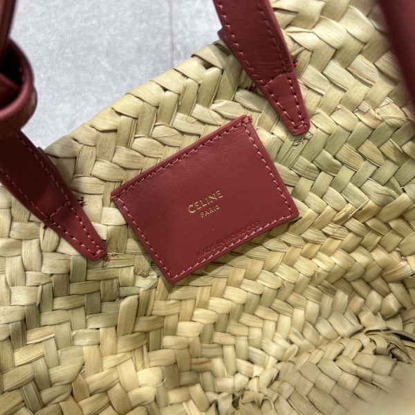 10 celine teen triomphe classic pannier tote dark pink for women 8in20cm 9988