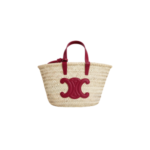 11 celine teen triomphe classic pannier tote dark pink for women 8in20cm 9988
