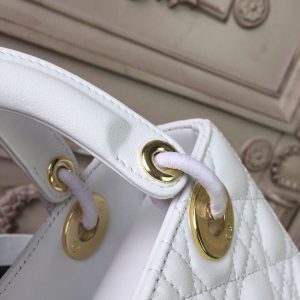 christian dior small lady dior bag gold toned hardware white for women 20cm8in cd m0538ocal m030 9988