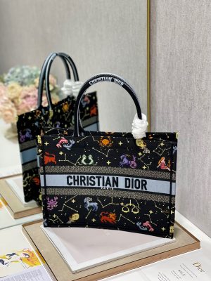 christian dior medium dior book tote black multicolor for women womens handbags 14in36cm cd m1296zrty m911 9988