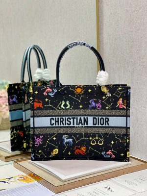 3 christian dior medium dior book tote black multicolor for women womens handbags 14in36cm cd m1296zrty m911 9988