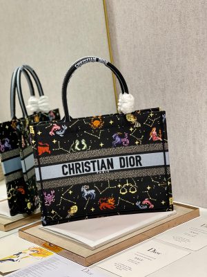 6 christian dior medium dior book tote black multicolor for women womens handbags 14in36cm cd m1296zrty m911 9988