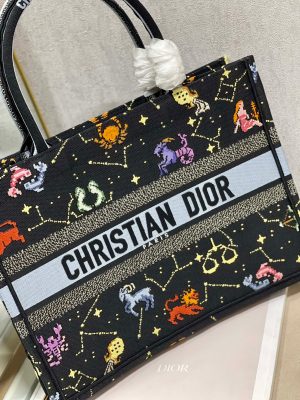 7 christian dior medium dior book tote black multicolor for women womens handbags 14in36cm cd m1296zrty m911 9988