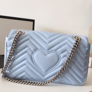 1 gucci gg marmont small matelass shoulder bag blue sky for women 10in26cm gg 443497 9988