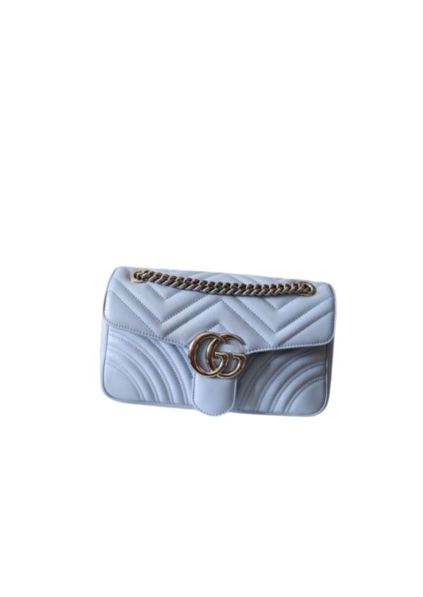 4 gucci gg marmont small matelass shoulder bag blue sky for women 10in26cm gg 443497 9988