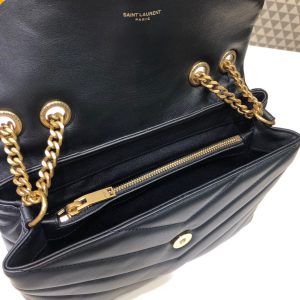 1 saint laurent loulou small chain bag in matelass y black for women 98in23cm ysl 494699dv7271000 9988