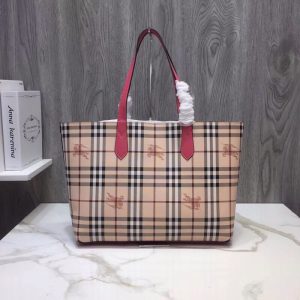 3 exclusive burberry reversible tote haymarket canvas medium for women womens bags 193in49cm 9988