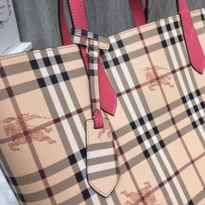 5 exclusive burberry reversible tote haymarket canvas medium for women womens bags 193in49cm 9988