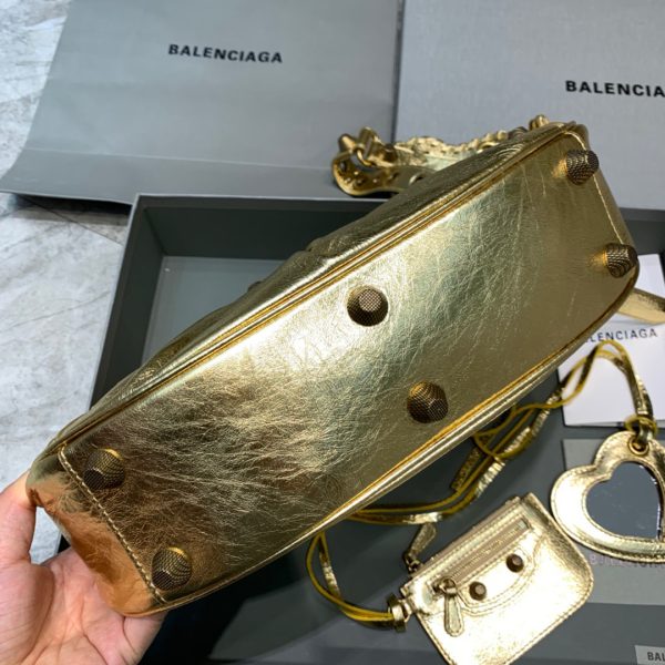 1 balenciaga le cagole xs shoulder bag in gold for women womens bags 13in33cm 9988