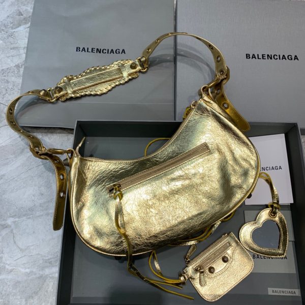 8 balenciaga le cagole xs shoulder bag in gold for women womens bags 13in33cm 9988
