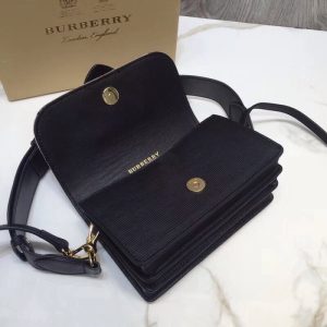 2-Burberry Check The Small Buckle Bag In House Check Black For Women Womens Bags 7.5In19cm   9988