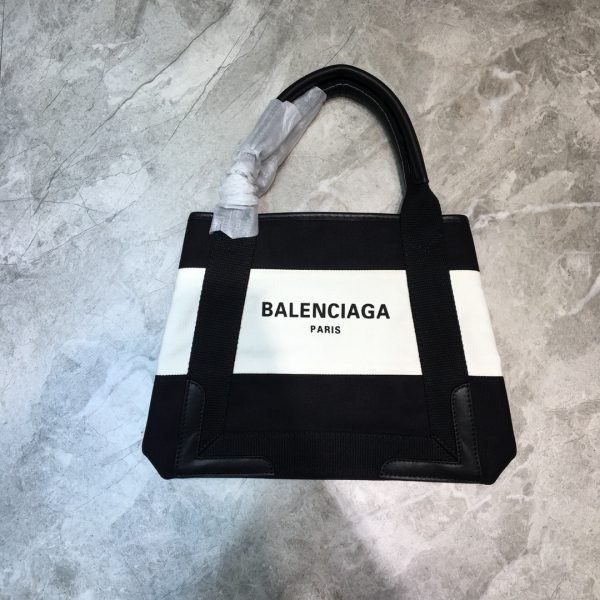 7 balenciaga navy xs tote bag in black and white for women womens bags 126in32cm 9988