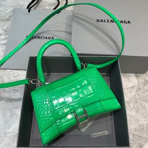 1 balenciaga hourglass small handbag in green for women womens bags 9in23cm 9988 1