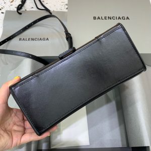 3-Balenciaga Hourglass Small Handbag In Black For Women Womens Bags rizo 9In23cm   9988