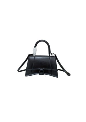 4-Balenciaga Hourglass Small Handbag In Black For Women Womens Bags CALVIN 9In23cm   9988