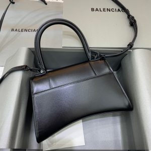6 balenciaga hourglass small handbag in black for women womens bags 9in23cm 9988 1