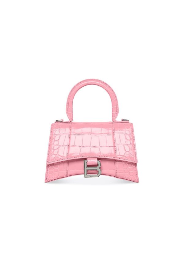 4 balenciaga hourglass small handbag in dark pink for women womens bags 9in23cm 9988 1