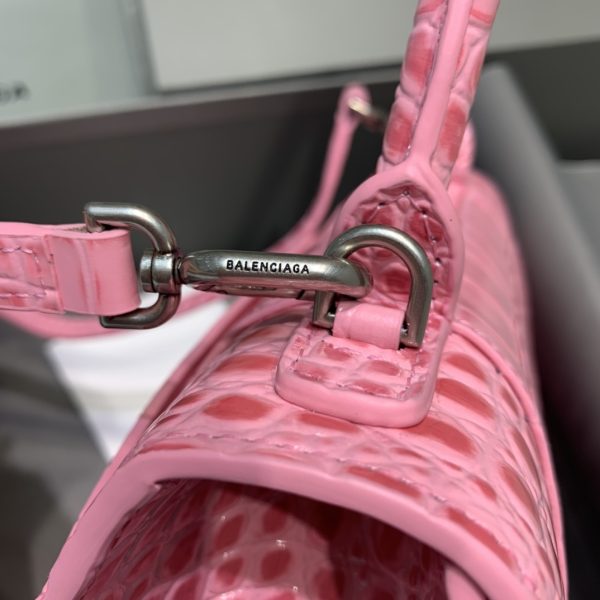 6 balenciaga hourglass small handbag in dark pink for women womens bags 9in23cm 9988 1