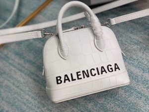 3-Balenciaga Ville Mini Handbag In White For Women Womens Bags 7In18cm   9988