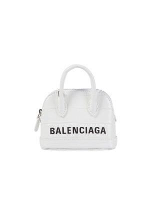 4-Balenciaga Ville Mini Handbag In White For Women Womens Bags 7In18cm   9988
