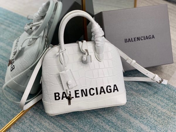 7 balenciaga ville small handbag in white for women womens bags 102in26cm 9988
