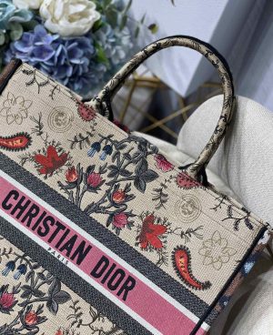 christian dior large dior book tote flowers embroidery for women 165in42cm cd m1286zriw 9988