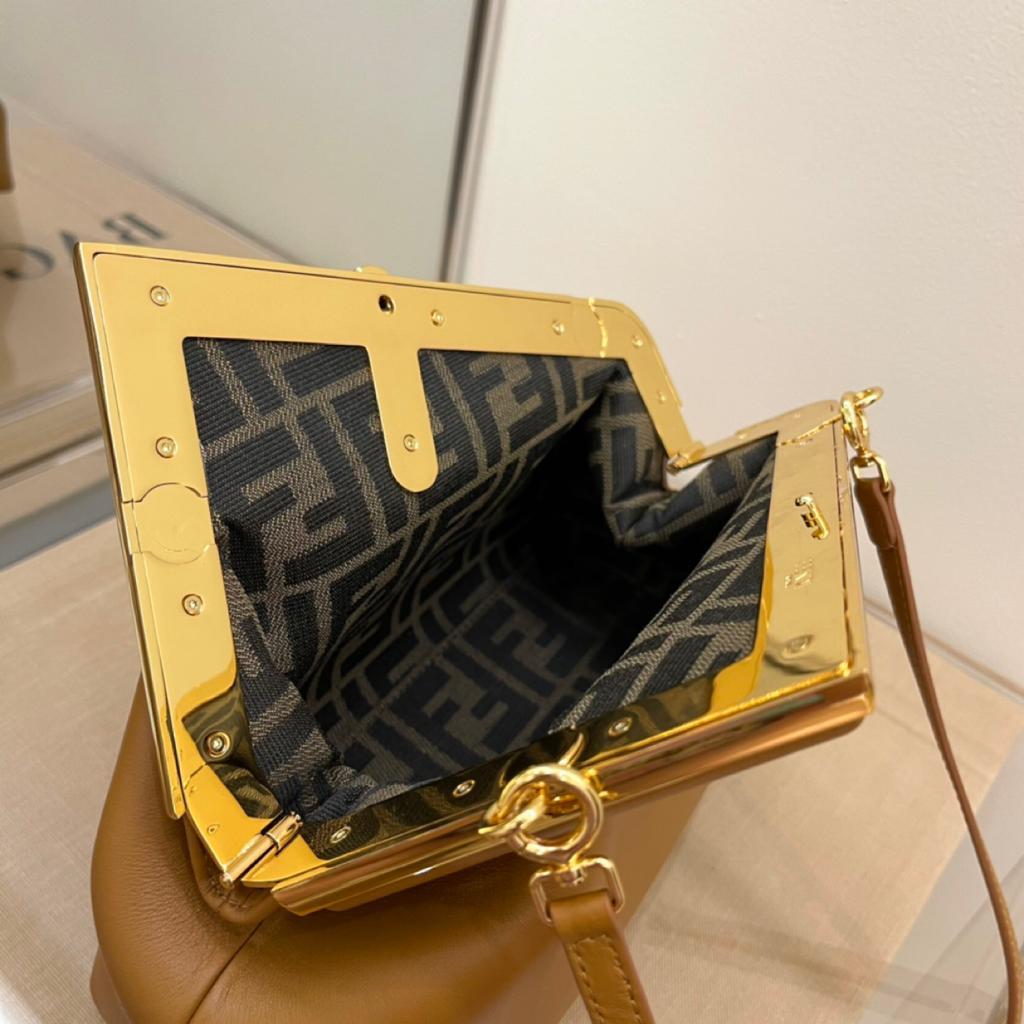 Fendi First Small Brown For Women Womens Handbags Shoulder