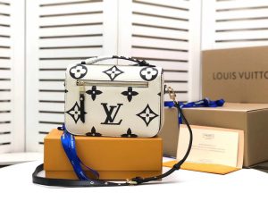 3-Louis Vuitton Lv Crafty Pochette Metis Monogram Empreinte Creme For Women Womens Handbags Shoulder And Crossbody Bags 9.8In25cm Lv M45384   9988
