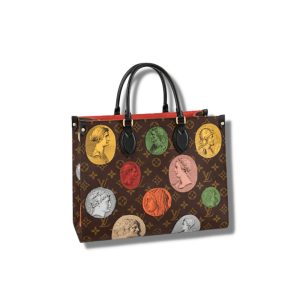 4-Louis Vuitton X Fornasetti Capsule Collection Onthego Mm Monogram Cameo For Women 35Cm Lv   9988